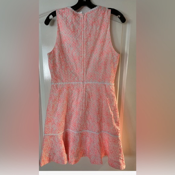 NWT Lilly Pulitzer Ellen Dress Cantaloupe Embroidered Lasercut Dress, Size 2 - Picture 2 of 15